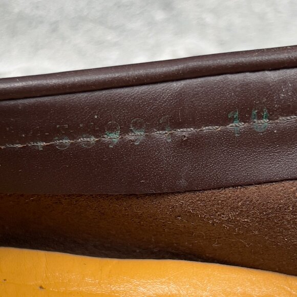 Gucci GG Canvas Vintage Moccasins Brown Leather 10 G or 10.5 US or 44 EUR - Picture 10 of 11